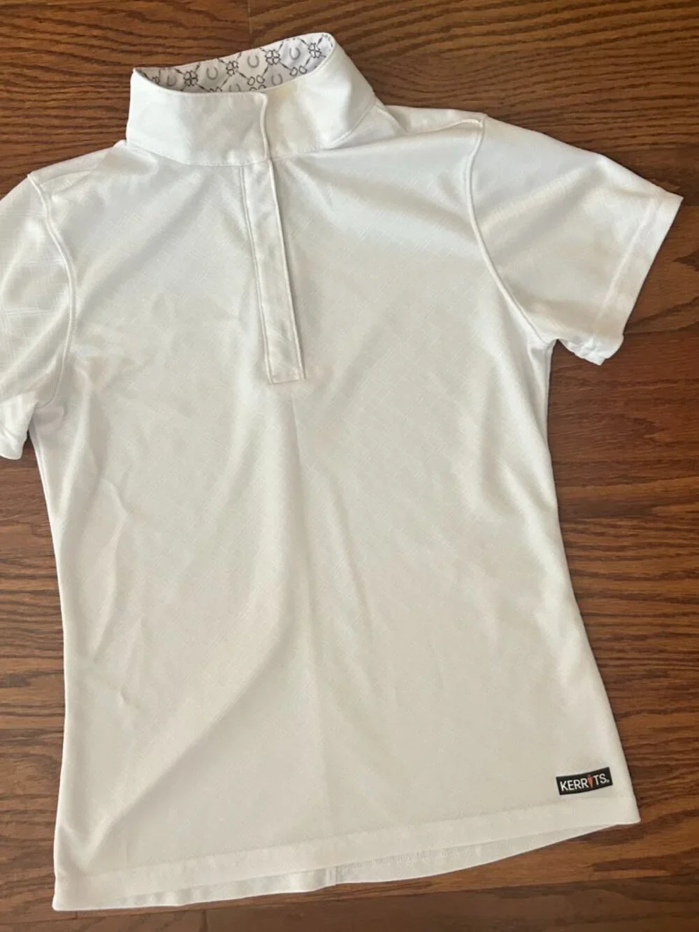 Kerrits Girls Large Encore Short Sleeve Equestrian Show Shirt Size